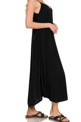 Zenana Woven Arc Hem Cami Dress With Flowy Pockets OutfitFlow